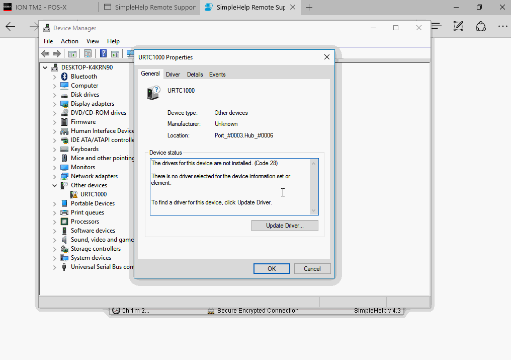 Issues installing Touch Utility in Windows 10 64bit. POSX